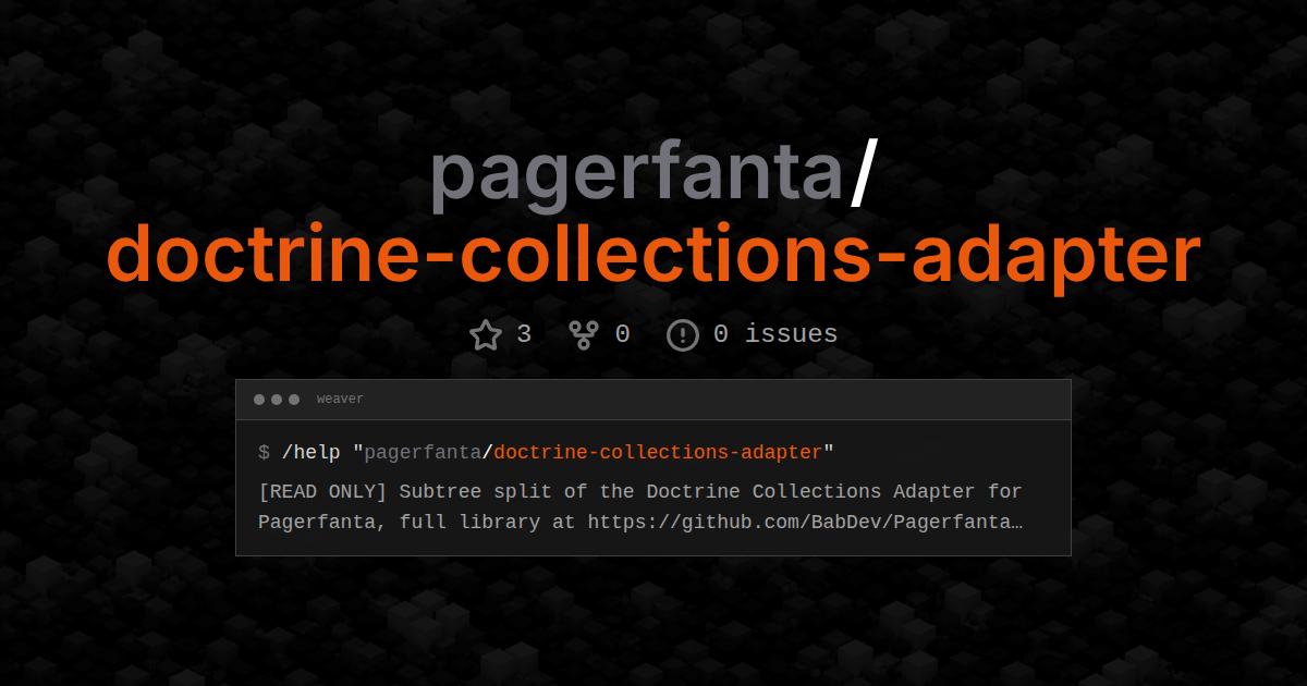 pagerfanta/doctrine-collections-adapter