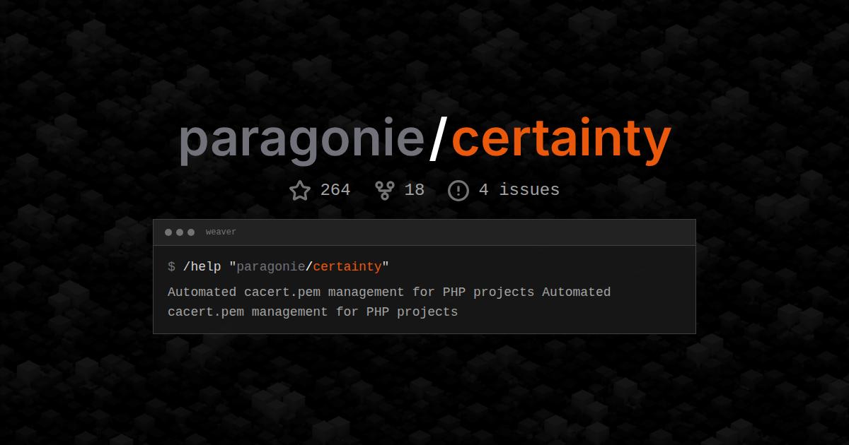 paragonie/certainty