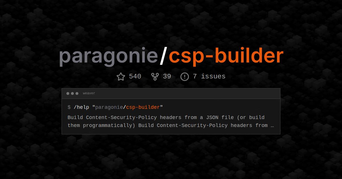 paragonie/csp-builder