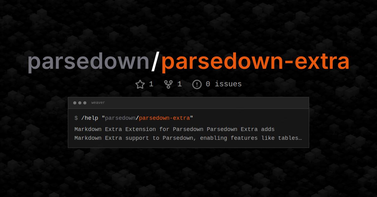 parsedown/parsedown-extra