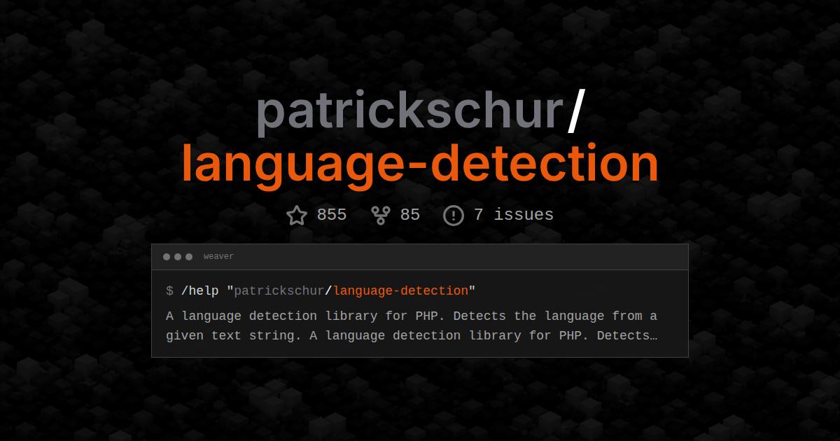 patrickschur/language-detection