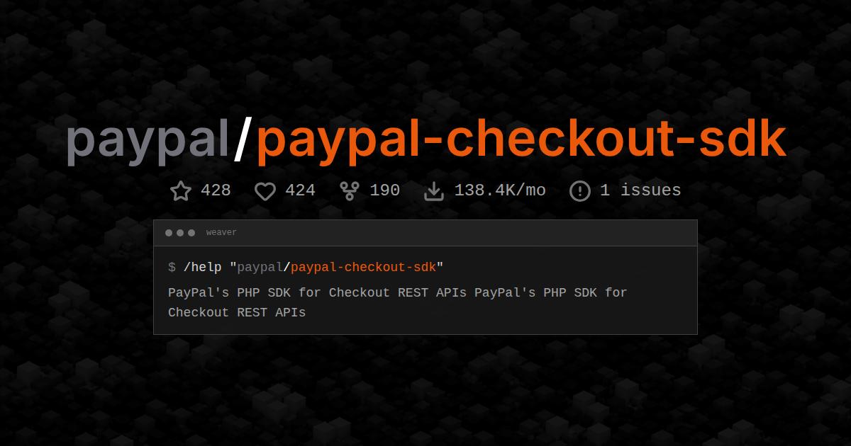 paypal/paypal-checkout-sdk