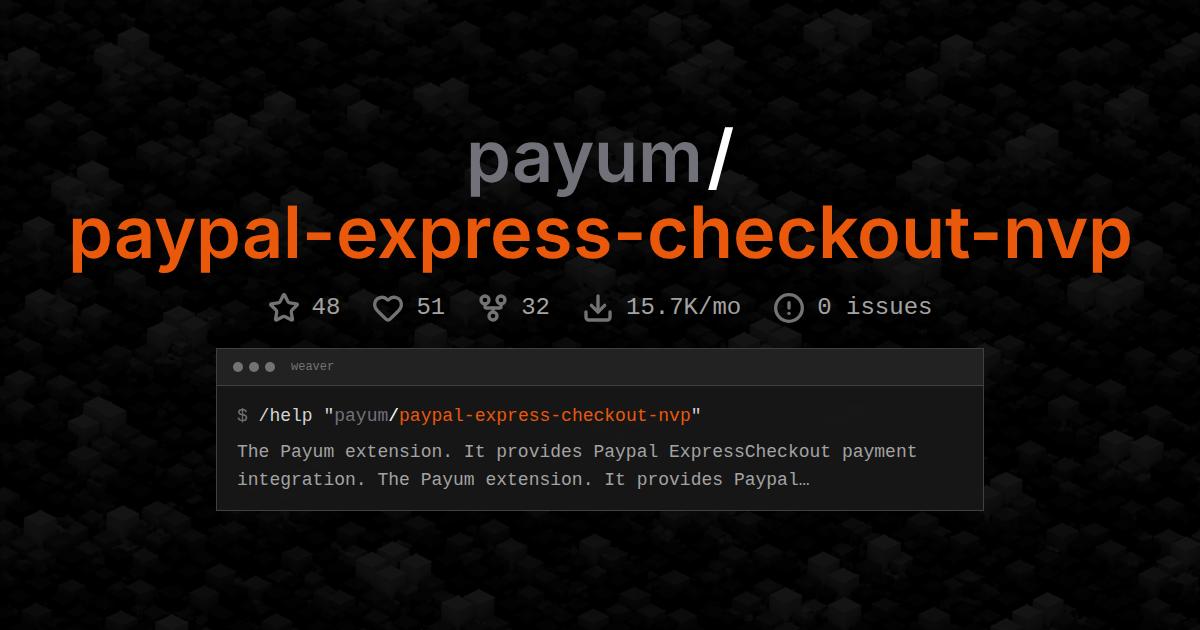 payum/paypal-express-checkout-nvp
