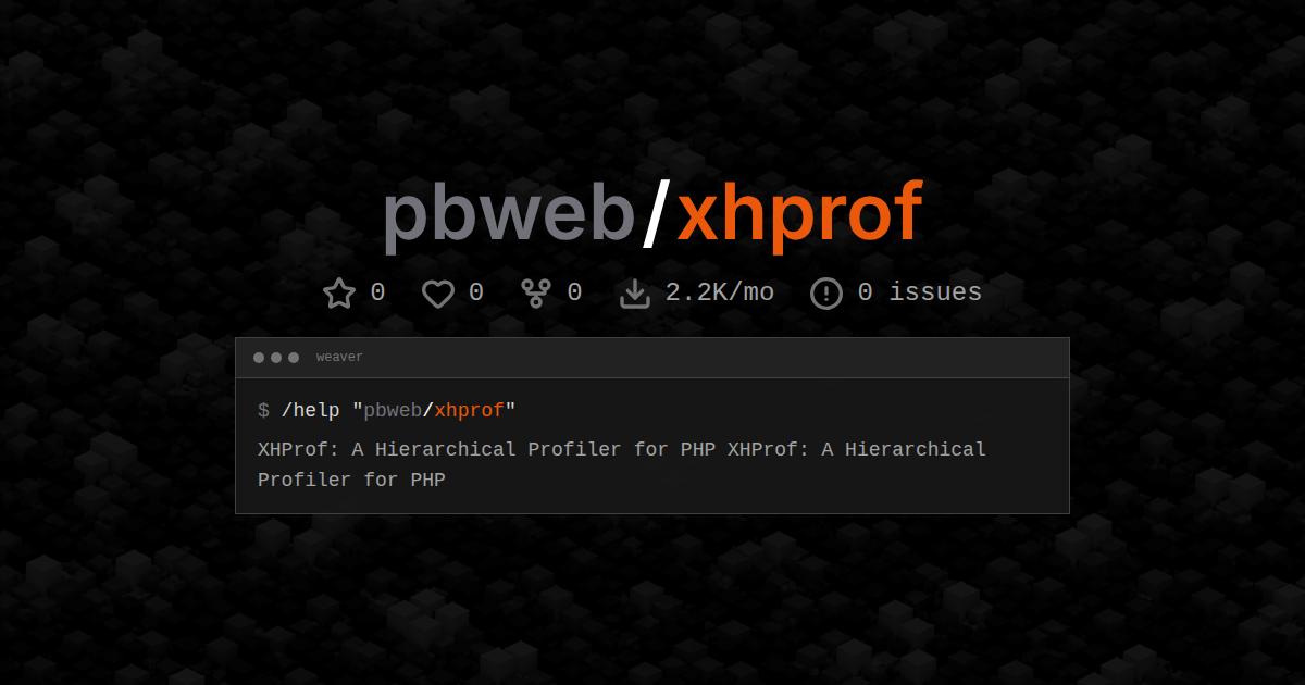 pbweb/xhprof