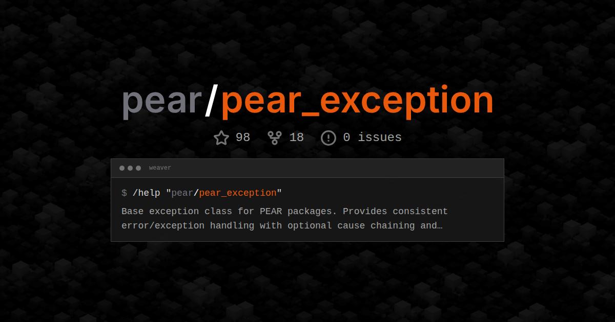 pear/pear_exception