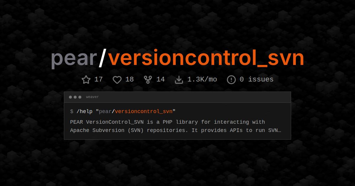 pear/versioncontrol_svn