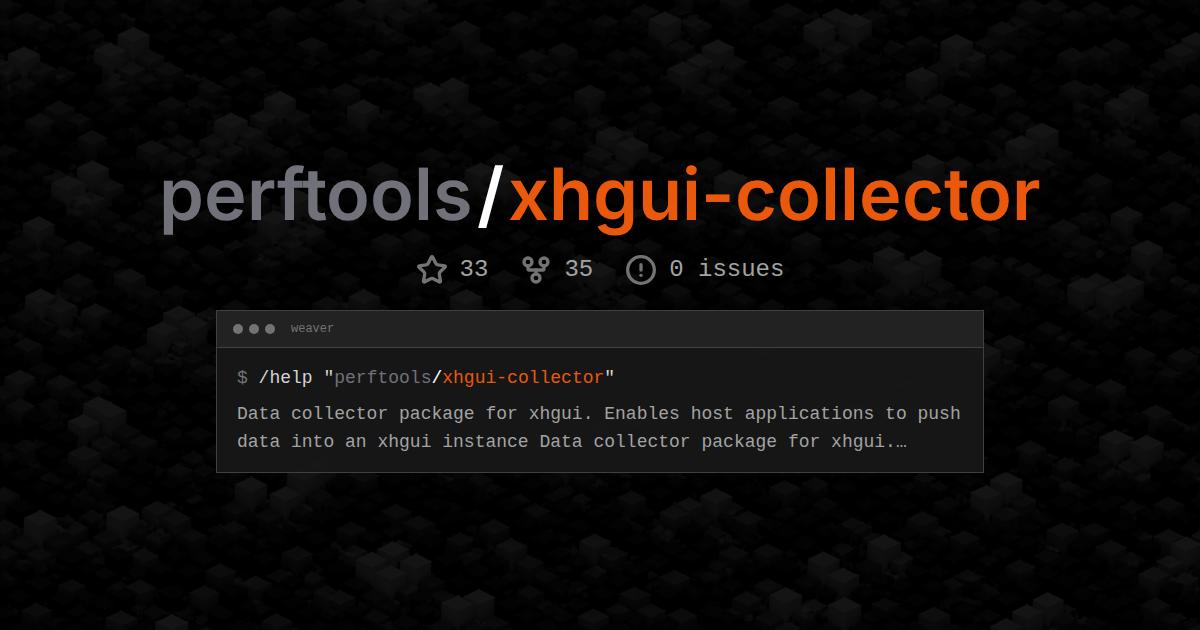 perftools/xhgui-collector