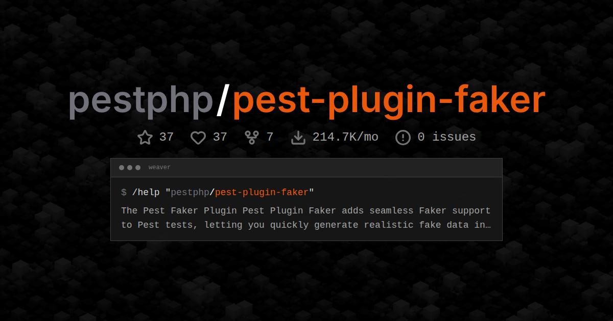 pestphp/pest-plugin-faker