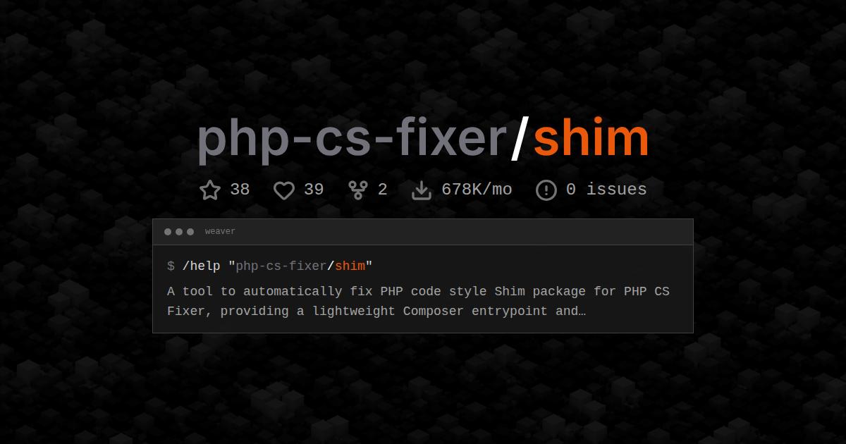 php-cs-fixer/shim