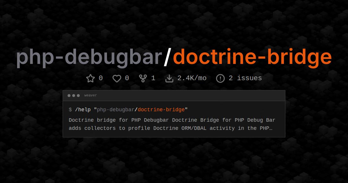 php-debugbar/doctrine-bridge