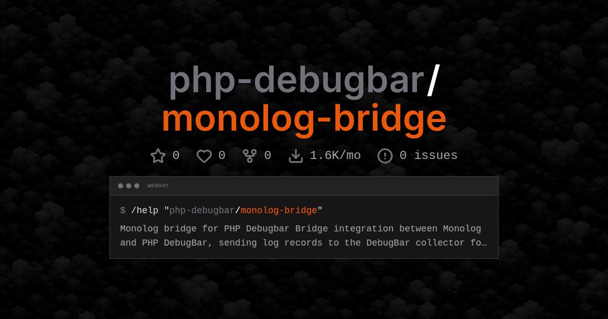 php-debugbar/monolog-bridge