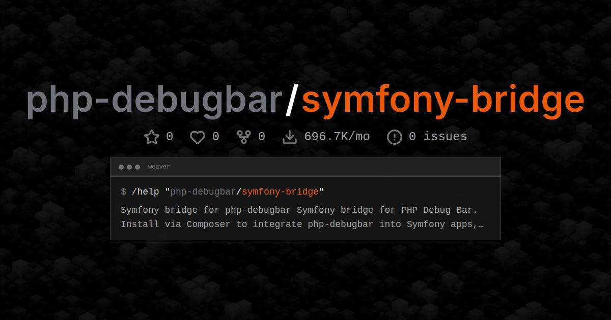 php-debugbar/symfony-bridge