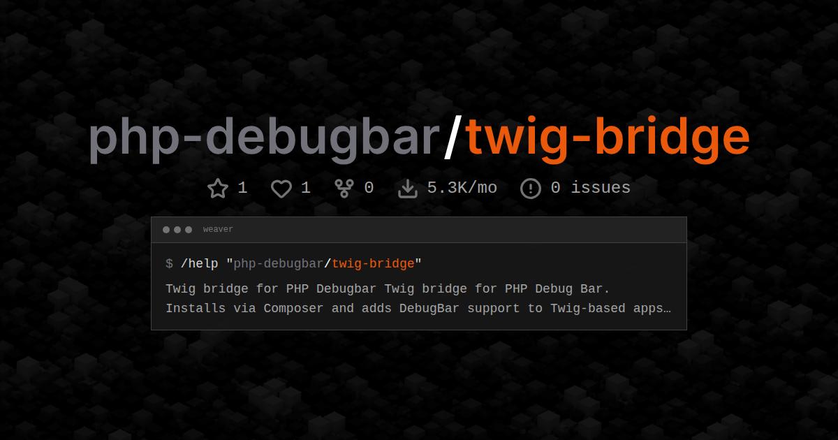 php-debugbar/twig-bridge