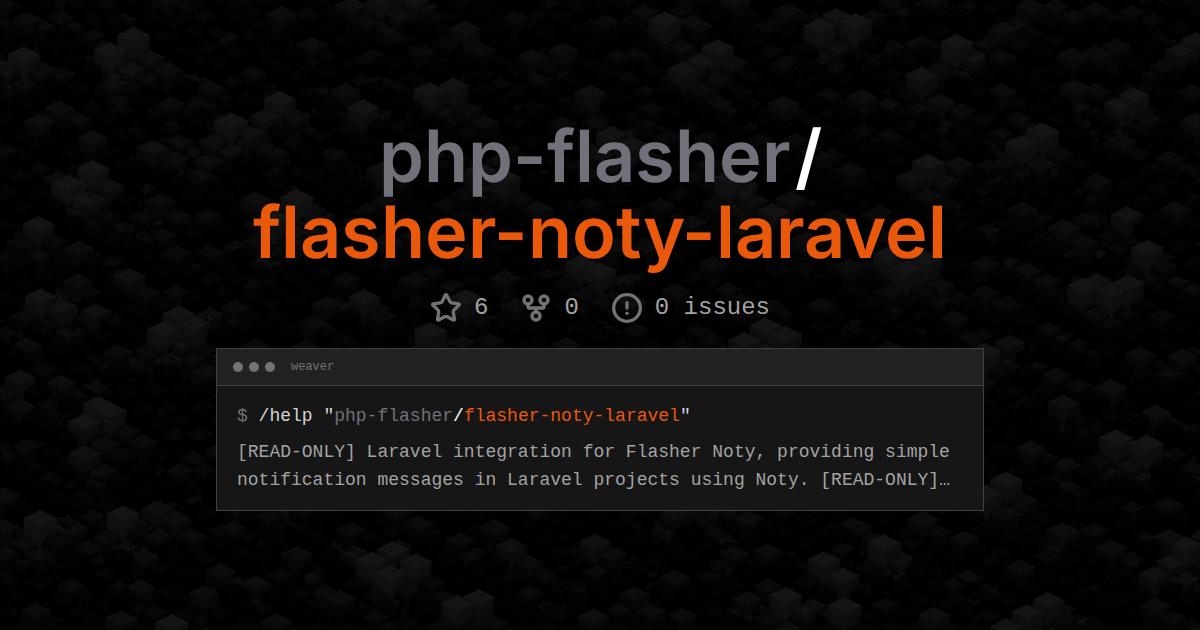 php-flasher/flasher-noty-laravel