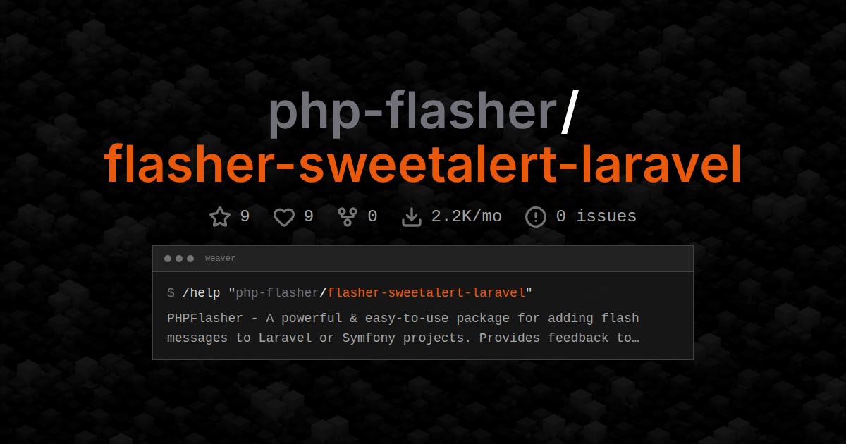 php-flasher/flasher-sweetalert-laravel