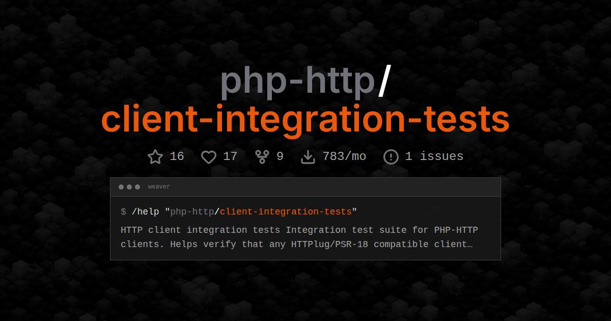 php-http/client-integration-tests