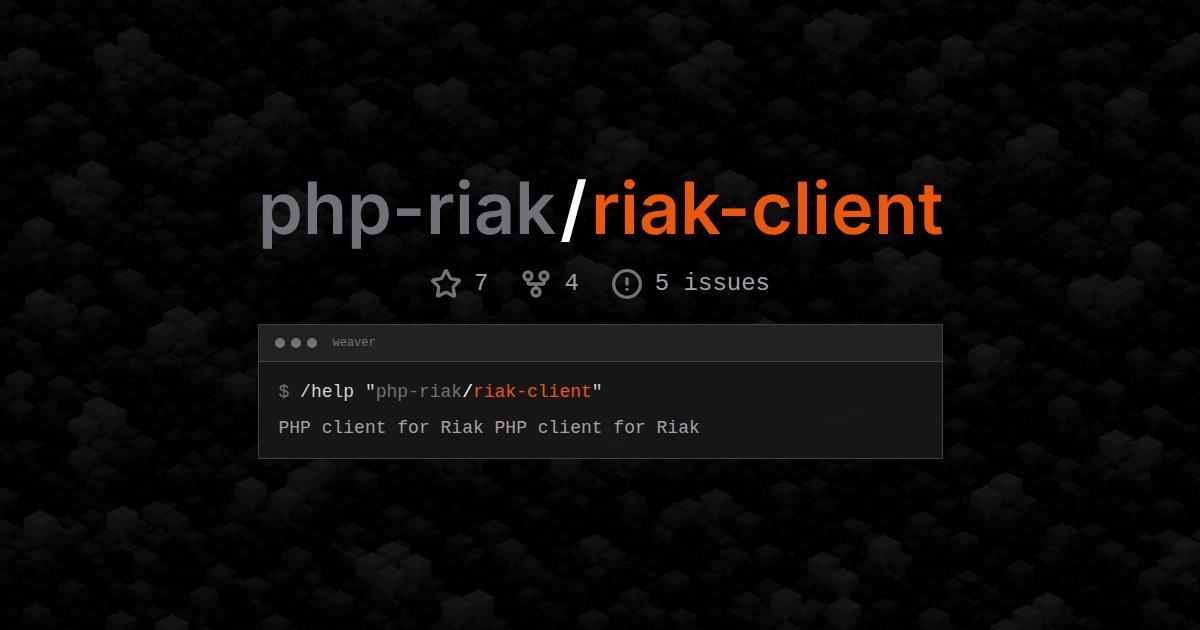 php-riak/riak-client