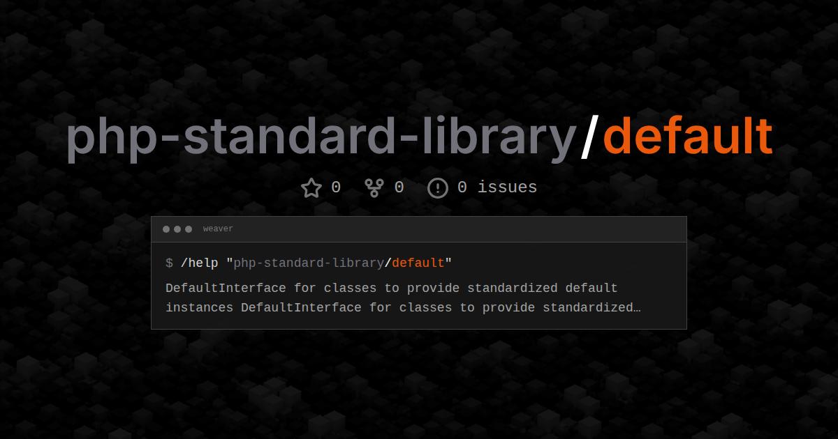php-standard-library/default