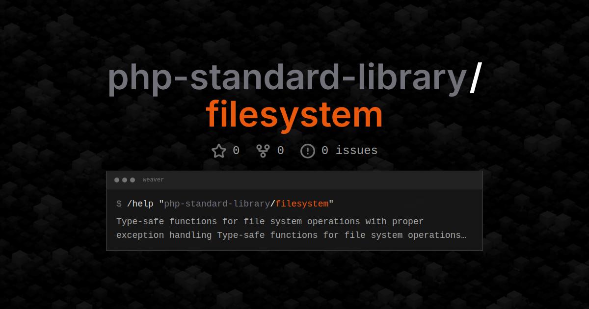 php-standard-library/filesystem