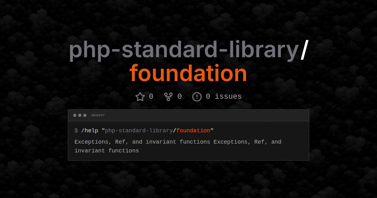 php-standard-library/foundation