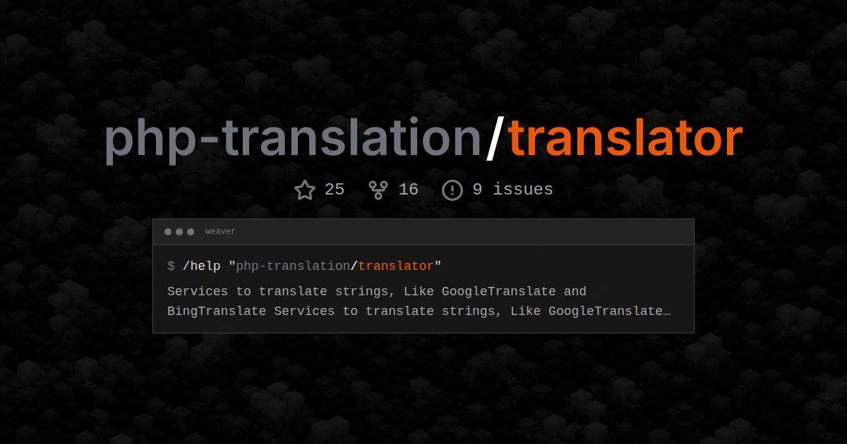 php-translation/translator