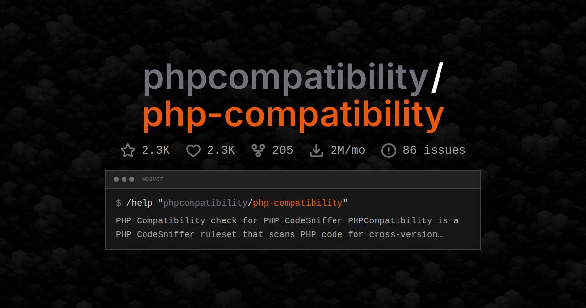 phpcompatibility/php-compatibility