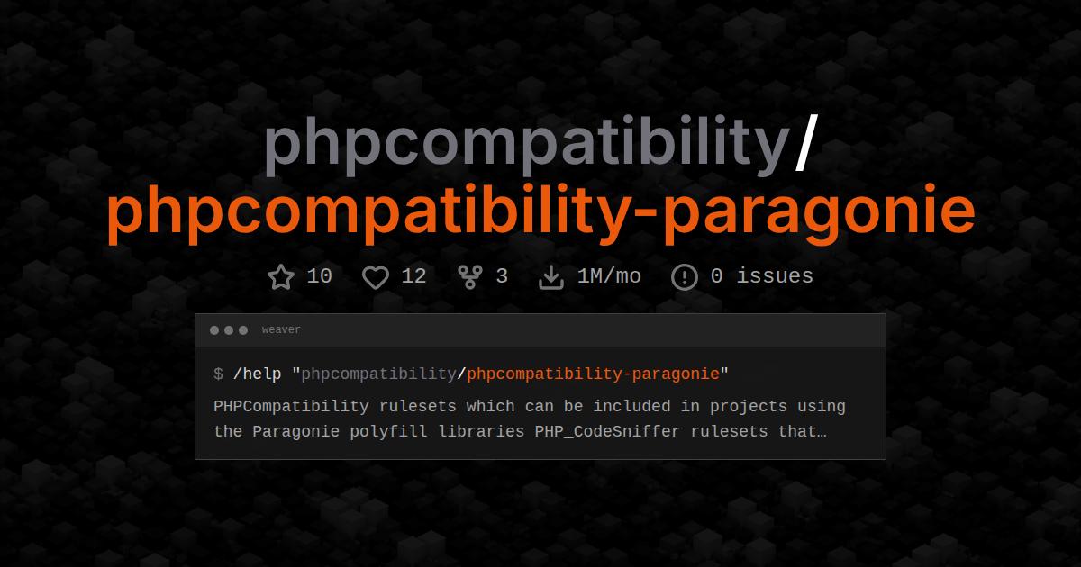 phpcompatibility/phpcompatibility-paragonie