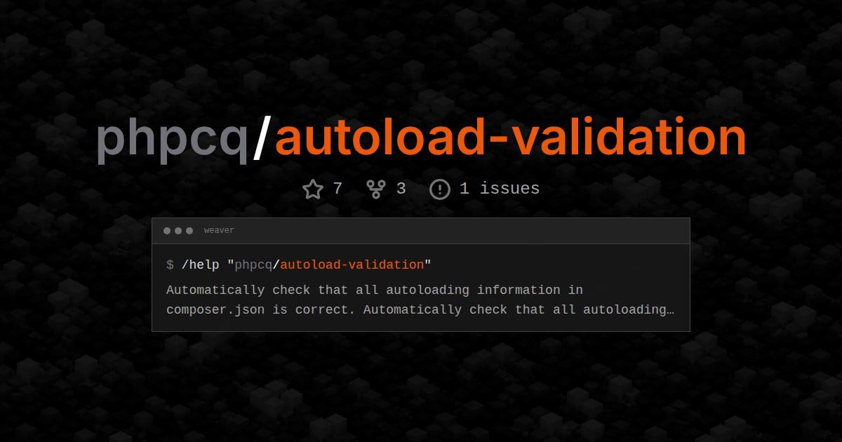 phpcq/autoload-validation