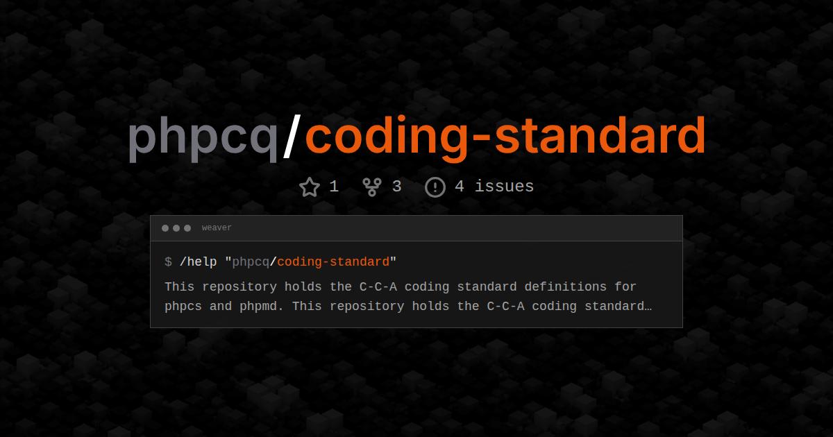 phpcq/coding-standard