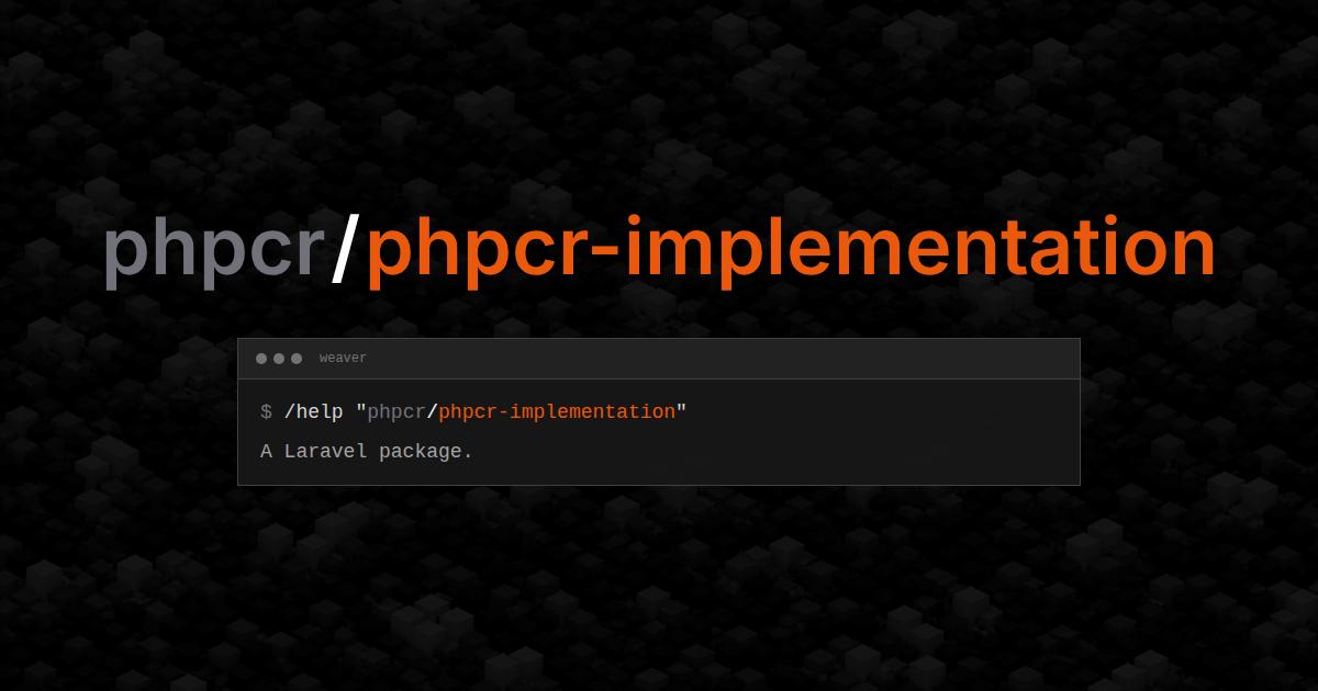 phpcr/phpcr-implementation