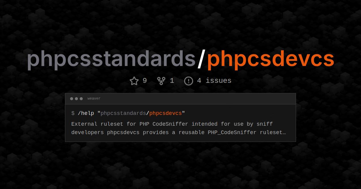 phpcsstandards/phpcsdevcs