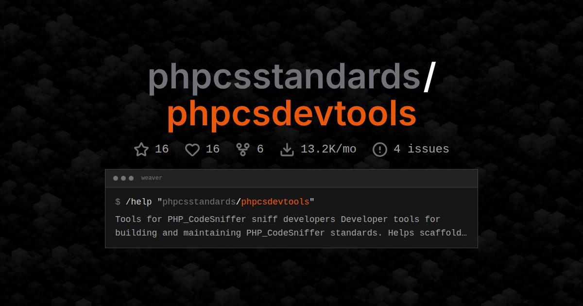 phpcsstandards/phpcsdevtools