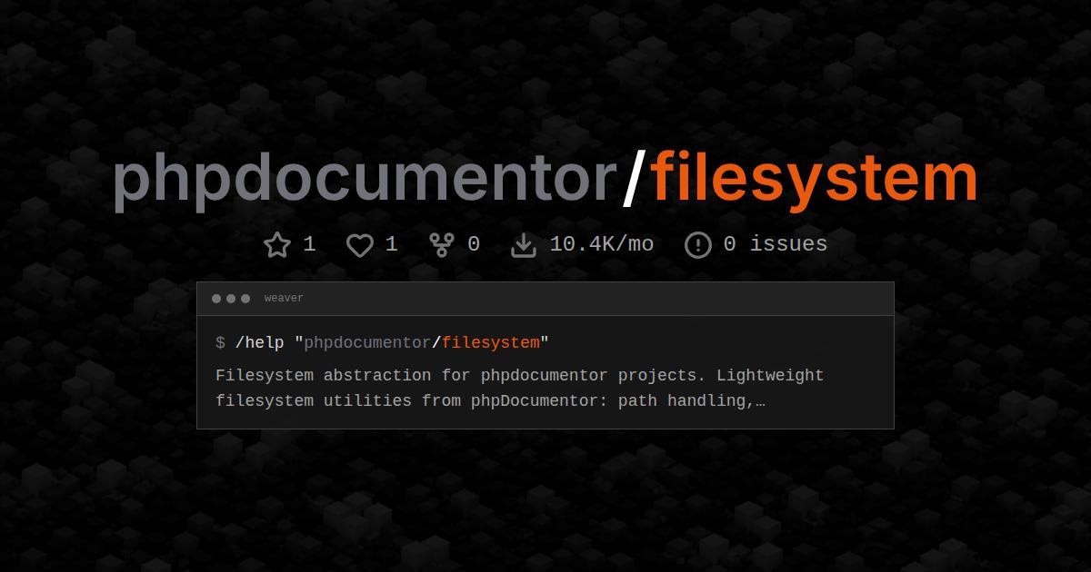 phpdocumentor/filesystem