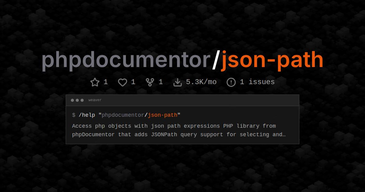 phpdocumentor/json-path