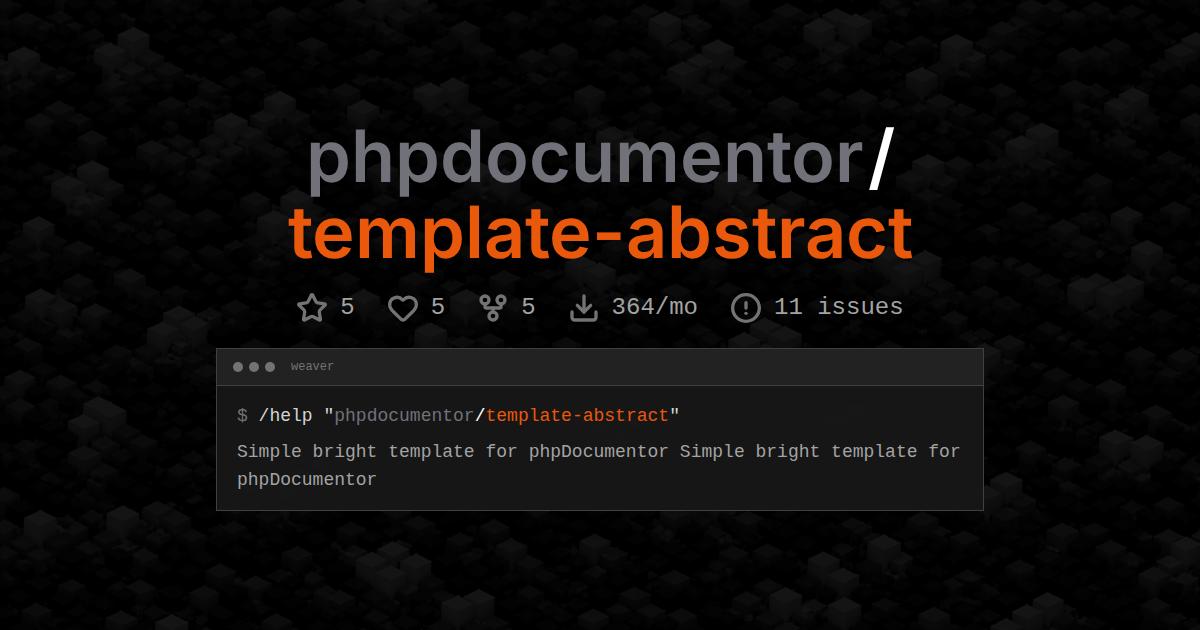 phpdocumentor/template-abstract