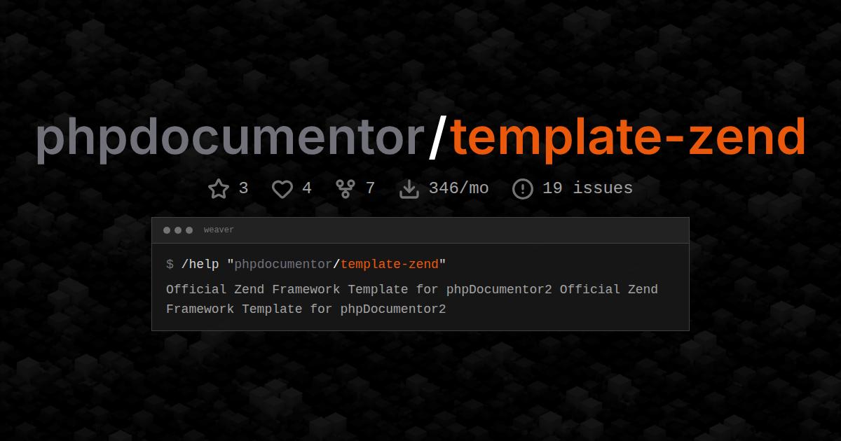 phpdocumentor/template-zend