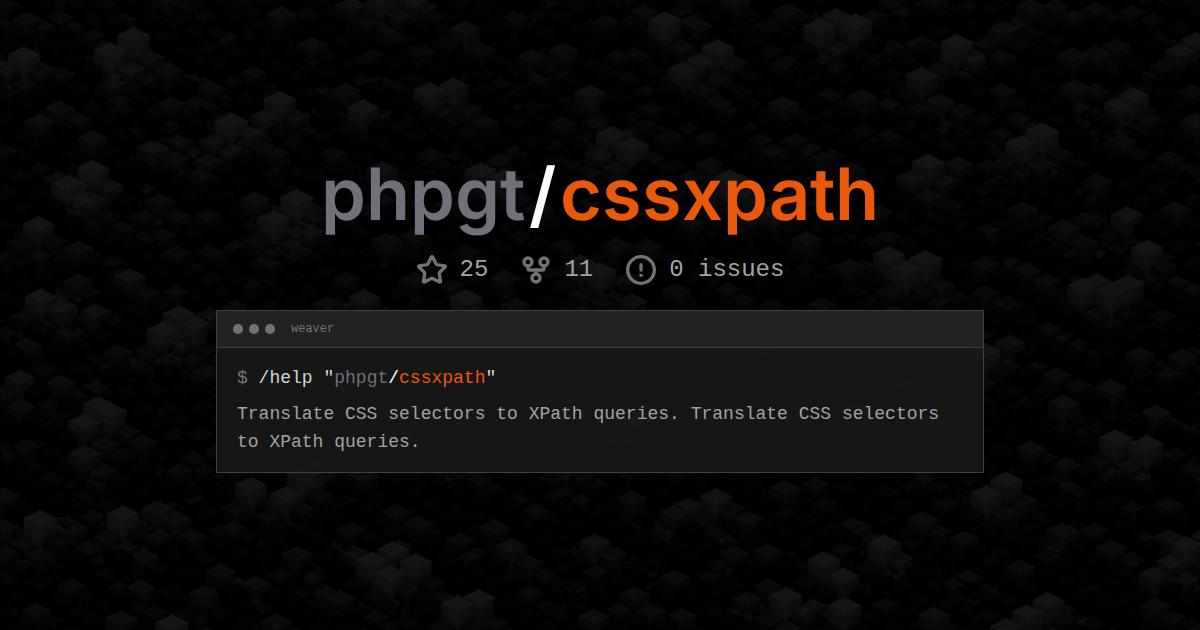 phpgt/cssxpath