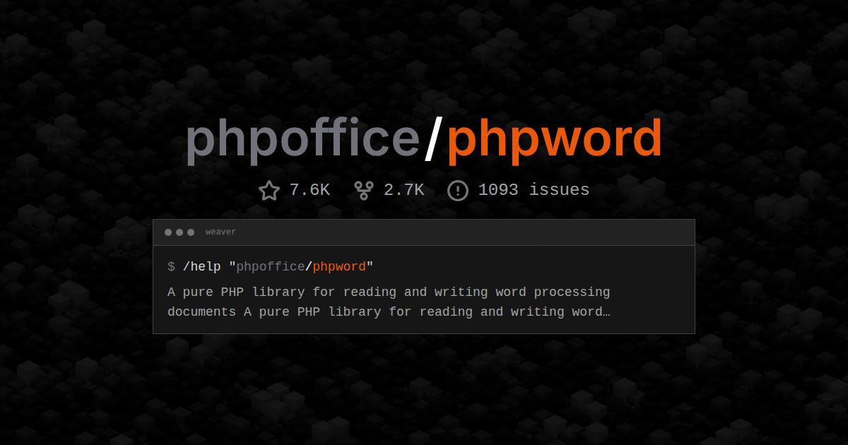 phpoffice/phpword