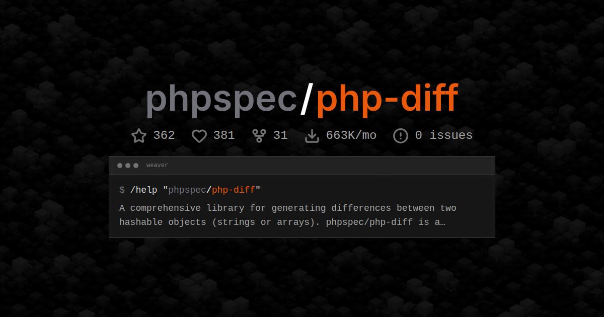 phpspec/php-diff