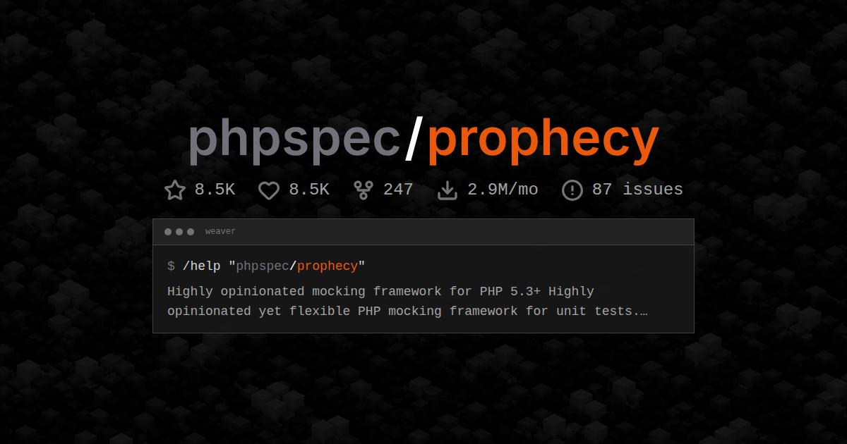 phpspec/prophecy