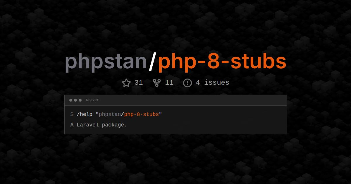 phpstan/php-8-stubs