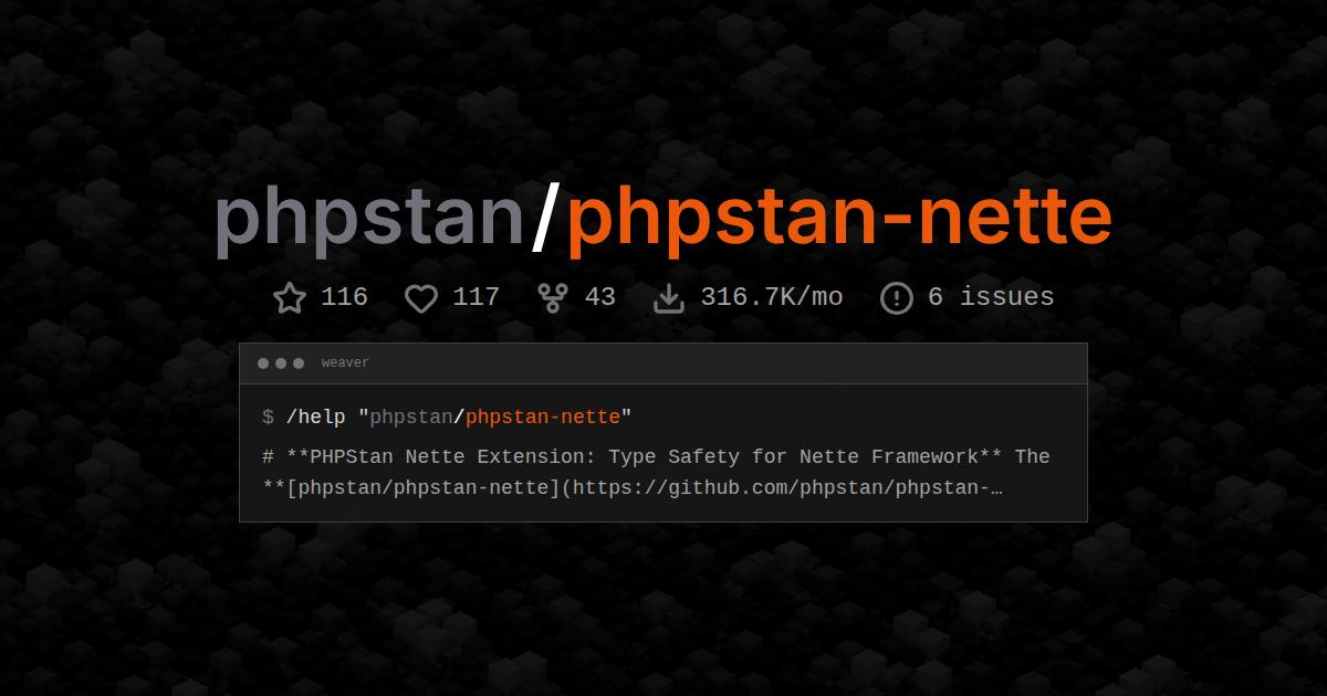 phpstan/phpstan-nette