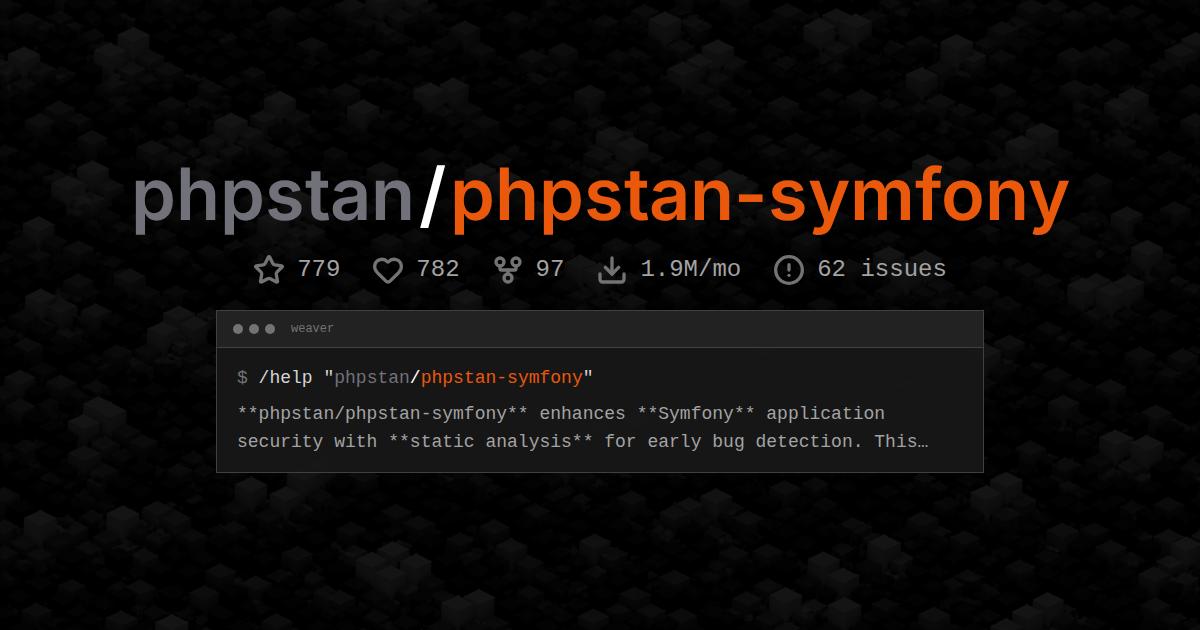 phpstan/phpstan-symfony