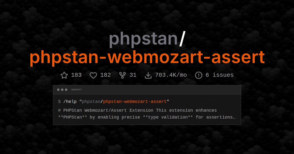 phpstan/phpstan-webmozart-assert