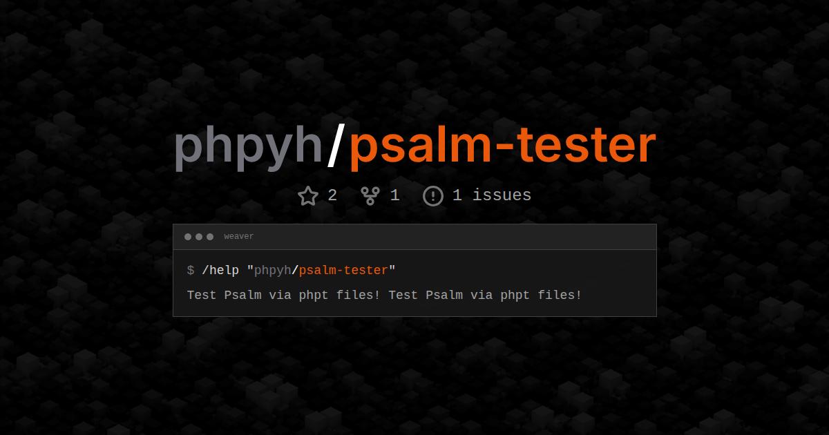 phpyh/psalm-tester