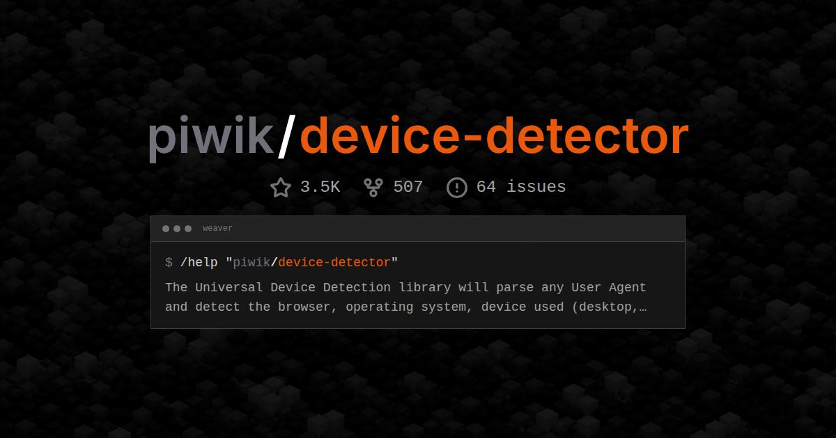 piwik/device-detector