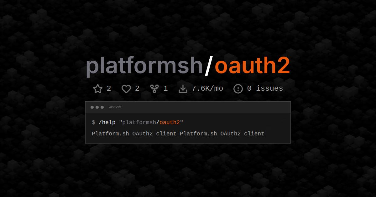 platformsh/oauth2