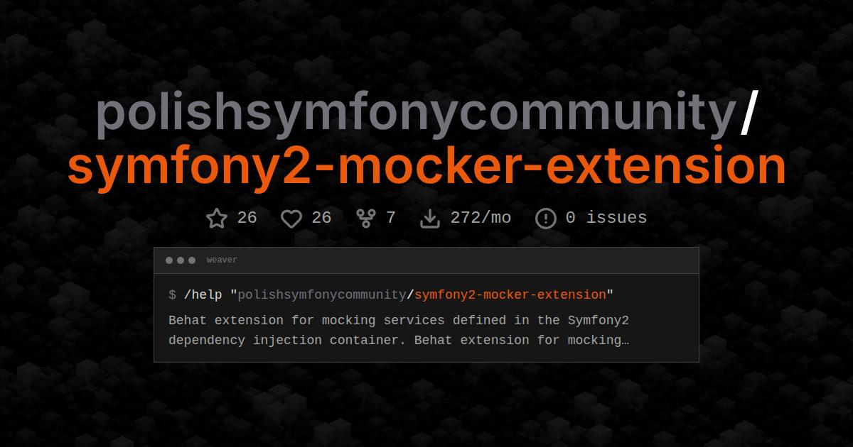 polishsymfonycommunity/symfony2-mocker-extension