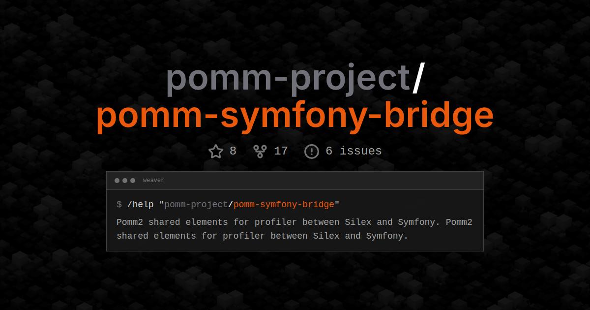 pomm-project/pomm-symfony-bridge
