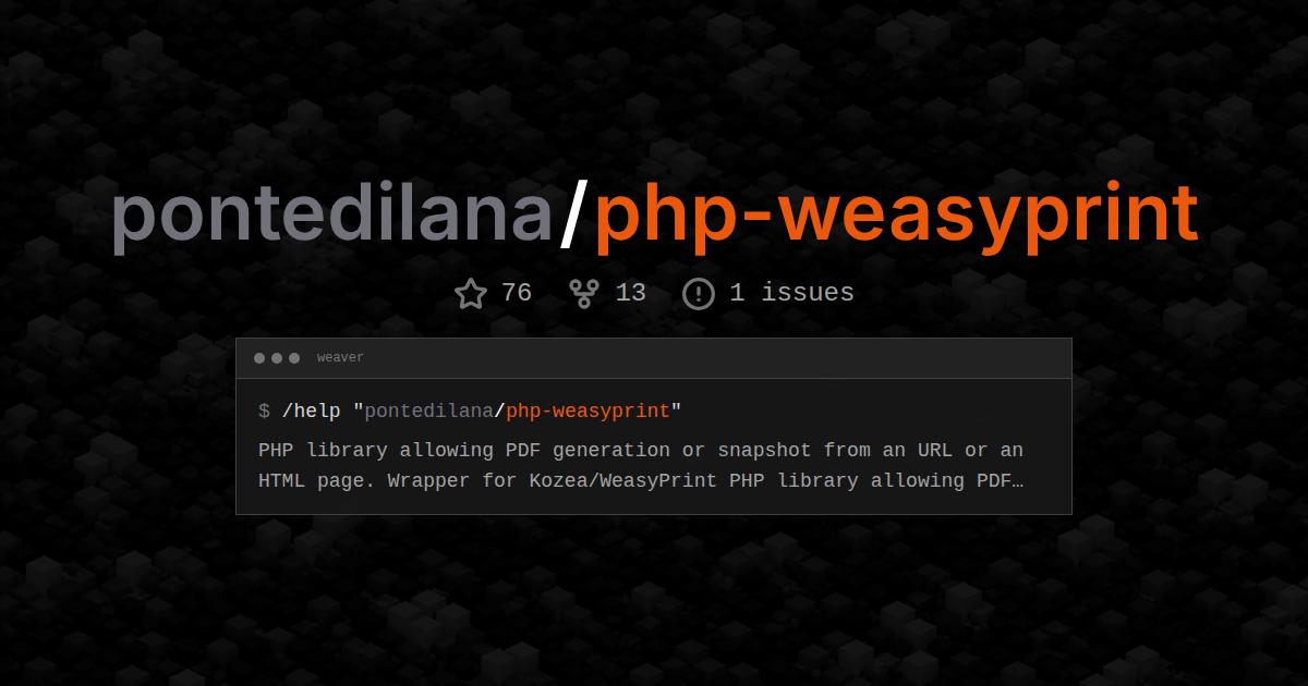 pontedilana/php-weasyprint